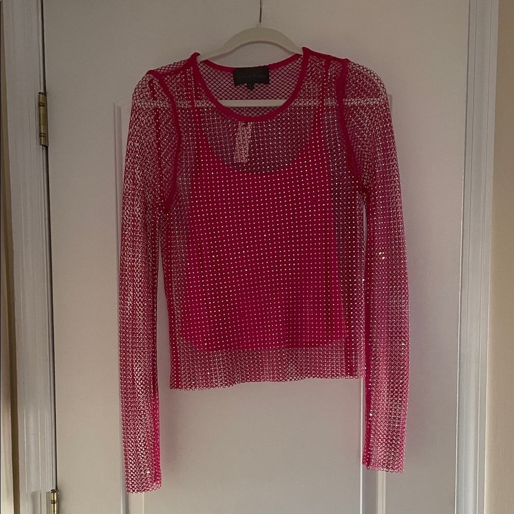 Sunday in Brooklyn Mesh Sparkle Top
